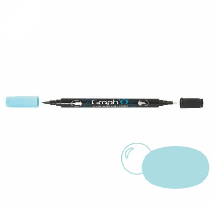 GRAPH'O Twin Tip Marker GO07135 Atoll vandbaserede tusser