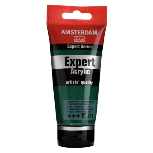 Mørk grøn Amsterdam Expert akrylmaling 75ml Permanent Green Deep