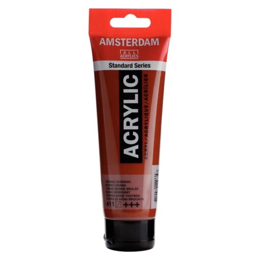 Brun Amsterdam Standard akrylmaling Burnt Sienna 411 120ml