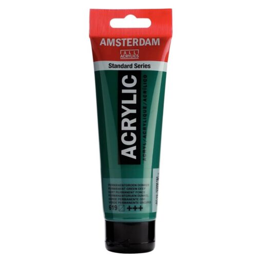 Grøn Amsterdam standard akrylmaling Permanent Green Deep