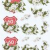 3D ark med 60 år emblem og blomster Barto Design 067896