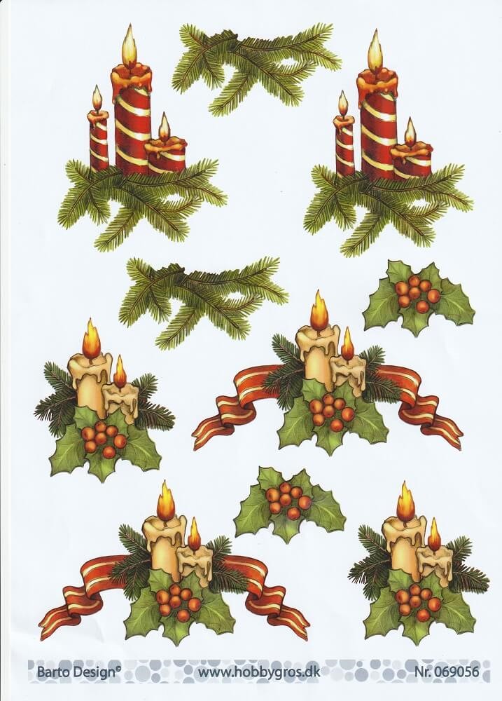 3D ark jul og gran til kortfremstilling