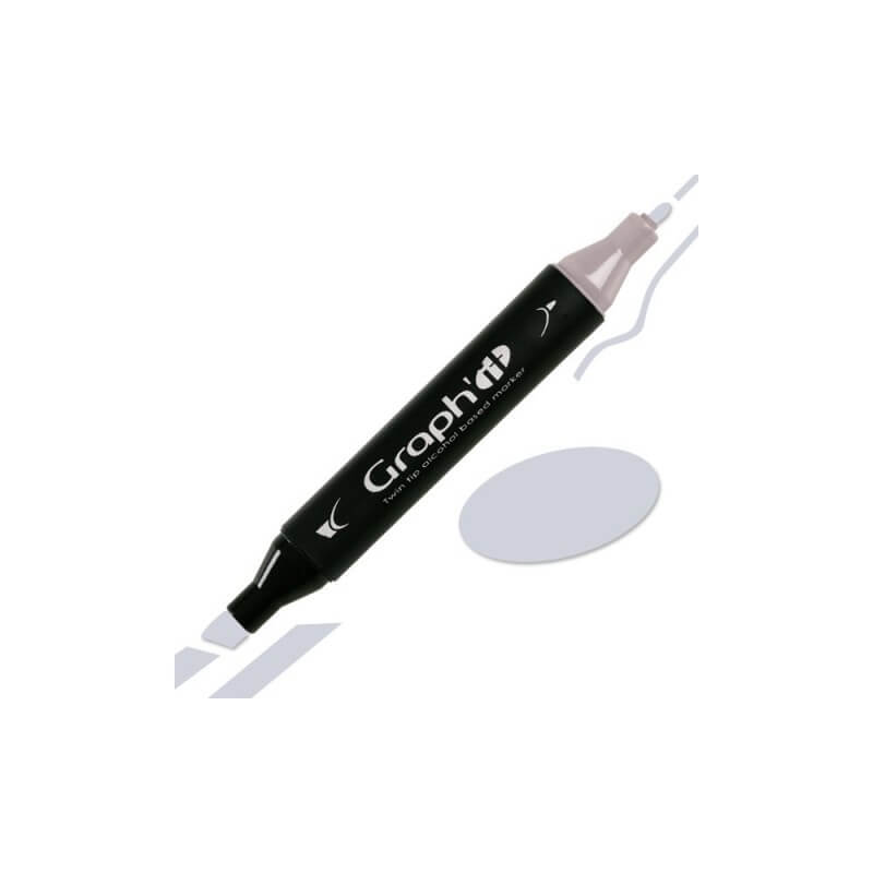 GRAPH'IT Twin Tip Marker GI07109 Pigeon lysegrå tusser