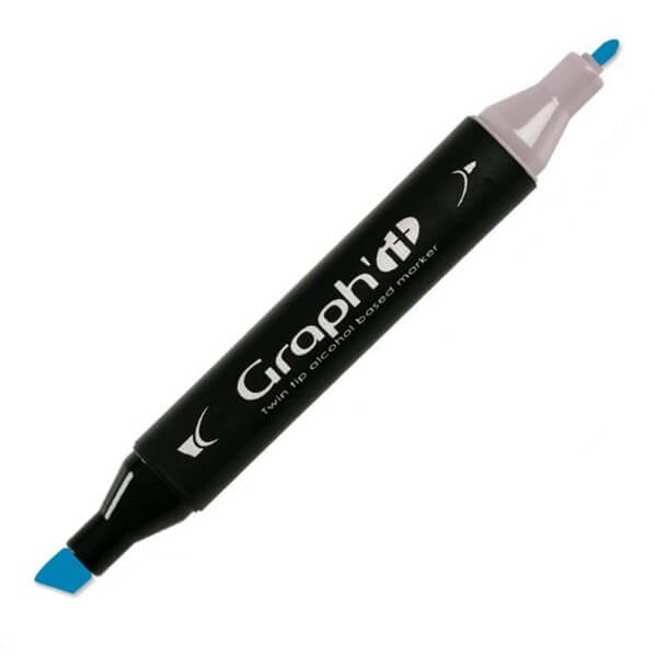 GRAPH'IT Twin Tip Marker GI07160 Bermuda blå alkoholbaseret tusser