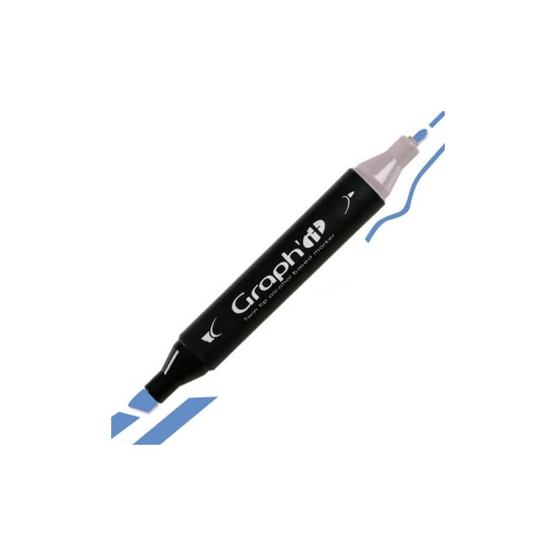 GRAPH'IT Twin Tip Marker GI07170 Lapis blå alkoholbaseret tusser