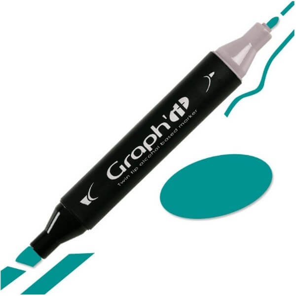 GRAPH'IT Twin Tip Marker GI07270 Cedar mørk grøn alkoholbaseret tusser