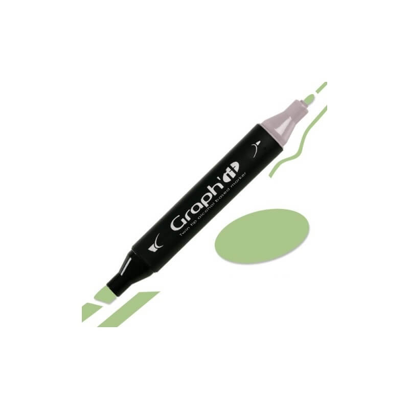 GRAPH'IT Twin Tip Marker GI08245 Green Tea lysegrøn alkoholbaseret tusser