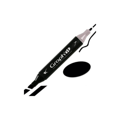 Graph'IT Twin Tip Marker GI09909 Black Alkoholbaserede Penseltusser