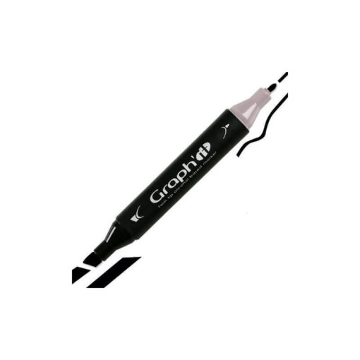 Graph'IT Twin Tip Marker GI09909 Black Alkoholbaserede Penseltusser