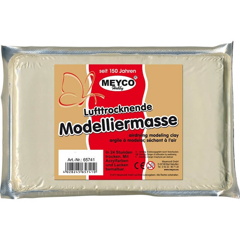 Selvhærdende ler natur hvid 500g