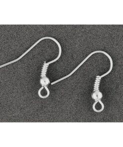 Ørekroge til øreringe med kugle og spiral