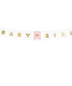 Babyshower og barnedåb guirlande med 
