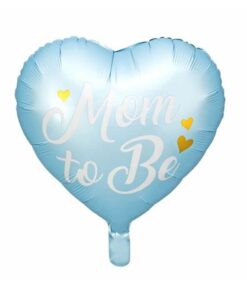 Folie ballon Mom to Be lyseblå hjerte