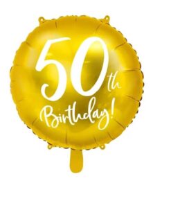 Folie ballon 50 år guld rund