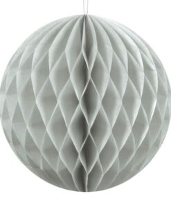 Lys grå honeycomb pompom kugle