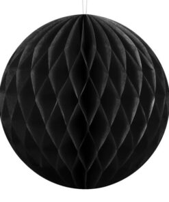 Sort honeycomb pompom kugle