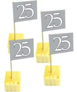 Små sølv cocktail flag 25 år