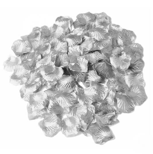 Sølv rosenblade til bordpynt