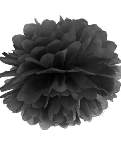 Silkepapir pompom kugle sort