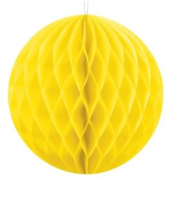 Gul Honeycomb pompom kugle