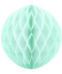 Mint grøn honeycomb pompom kugle
