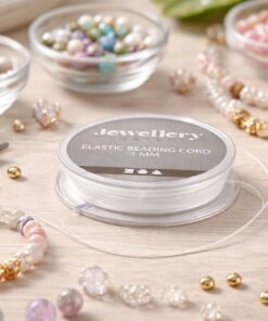 DIY smykkefremstilling med klar elastiksnor smykketråd 1 mm, perler og håndlavede armbånd