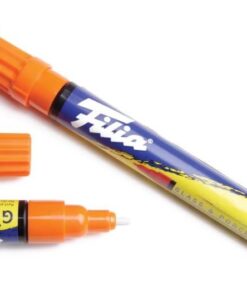 Filia glas og porcelæns tusch orange