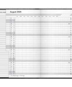 Mayland Basic månedskalender sort PP-plast 2025