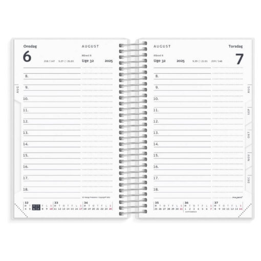 Mayland Mini dagkalender med 4 illustrationer 2025