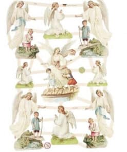 glansbilleder med nostalgiske engle