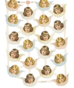 glansbilleder med nostalgiske engle