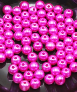 Runde pink voksperler 4mm