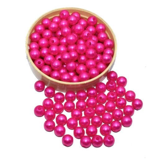 Runde pink voksperler 4mm