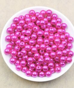 Runde pink voksperler 3mm