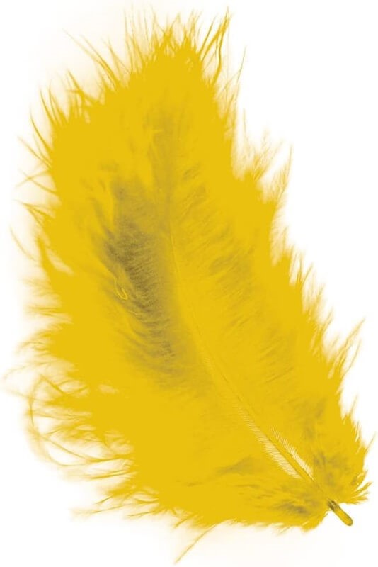 Fjer marabou guld