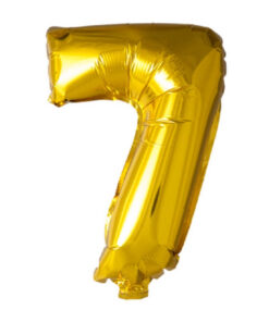 Folie talballon nummer 7 guld