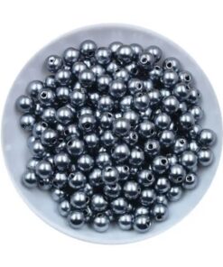 Runde grå voksperler 3mm
