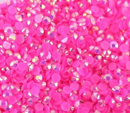 Rhinsten 2mm iriserende hot pink