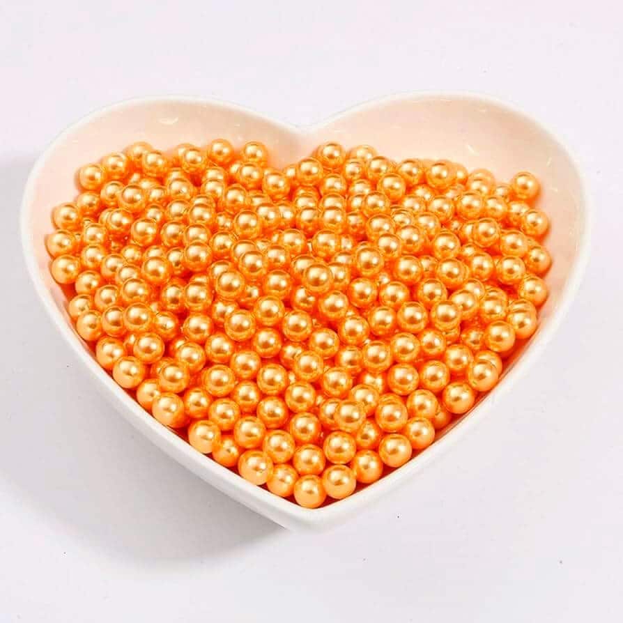 Voksperler runde mørk gul 3mm til smykkefremstilling