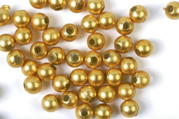 voksperler runde 3mm guld