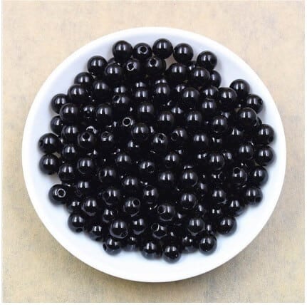 Voksperler runde sorte 4mm