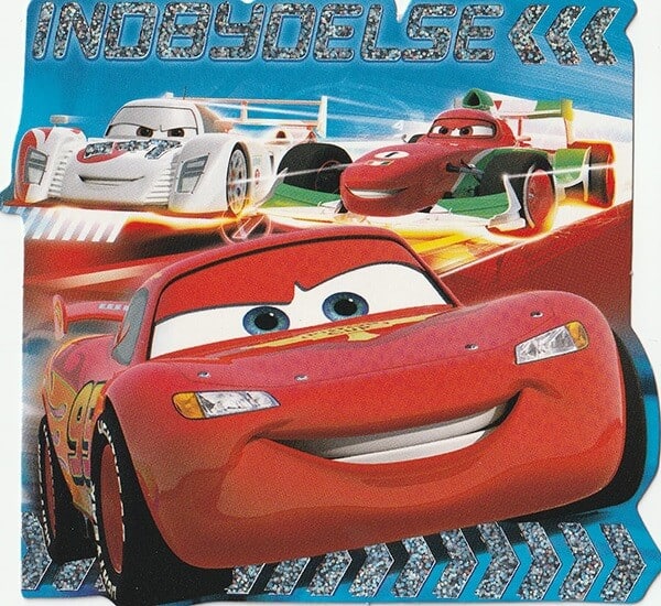 Disney Cars fødselsdags invitationer 5stk