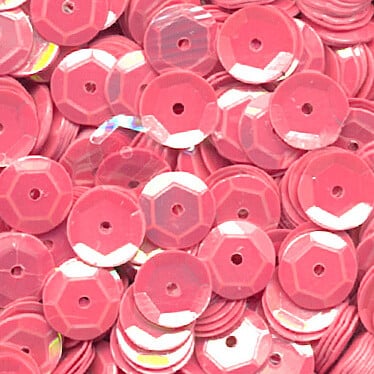 Pailletter 6mm rosa iriserende