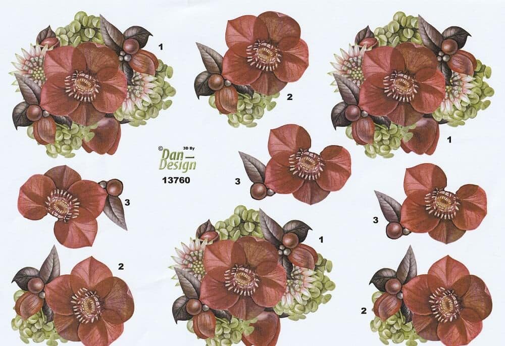 3D ark Dan Design 13760 blomst