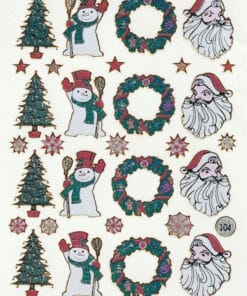 stickers-med-juletræer-og-snemænd