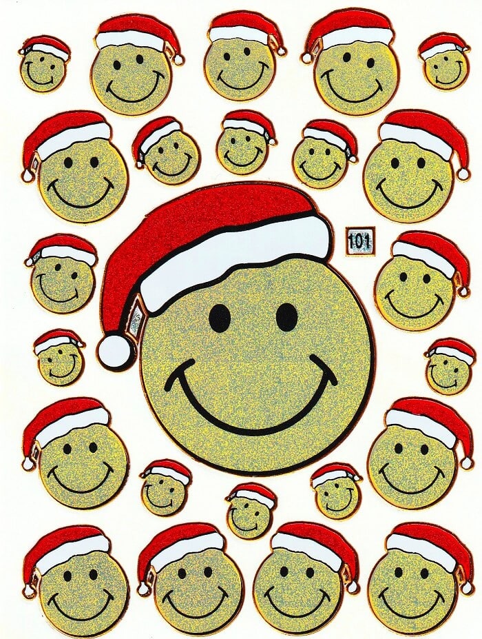 stickers-med-glitter-jule-smileys