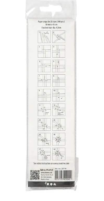Stjernestrimler i sølv - 45 cm x 1 cm - 100 strimler