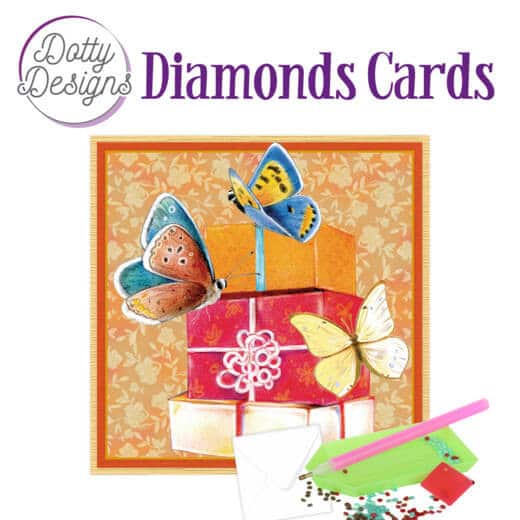 Diamond painting kort med gave 10x15cm