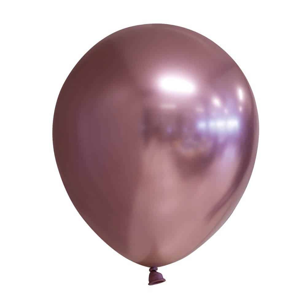 balloner-rosa-guld-chrome