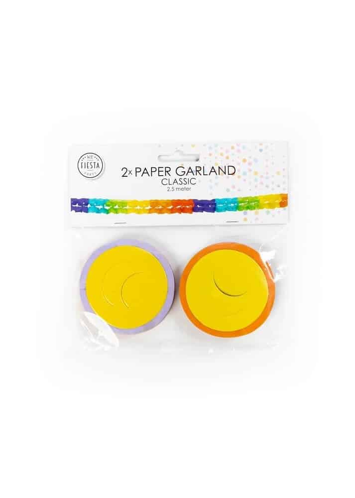 Papir guirlander multifarver 2 x 2,5m